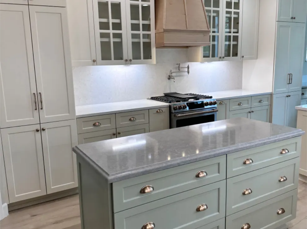 Custom kitchen remodel in Missouri City, TX with new layout, lighting, and storage